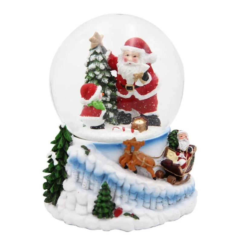 High Quality Polyresin Water Ball Christmas Glass Snow Globe